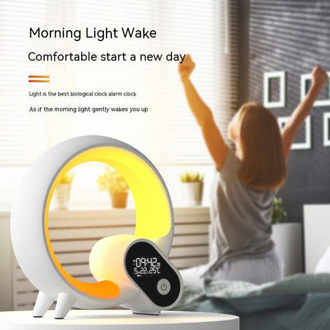 RGB Creative Q Light Alarm Clock with Bluetooth Speaker