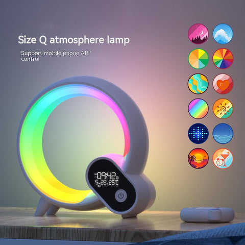 RGB Creative Q Light Alarm Clock with Bluetooth Speaker